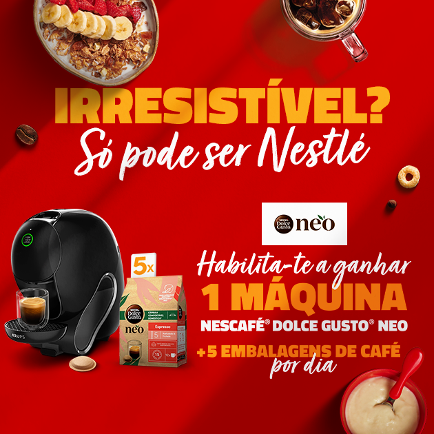 Ganha 1 máquina Nescafé® Dolce Gusto® NEO®
