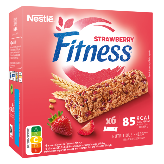 Barras de Cereais Fitness Morango