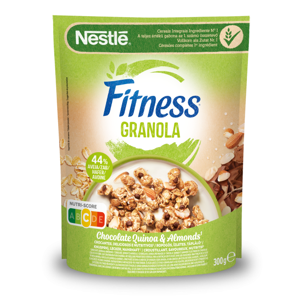 Fitness Granola Quinoa, Amêndoas e Chocolate