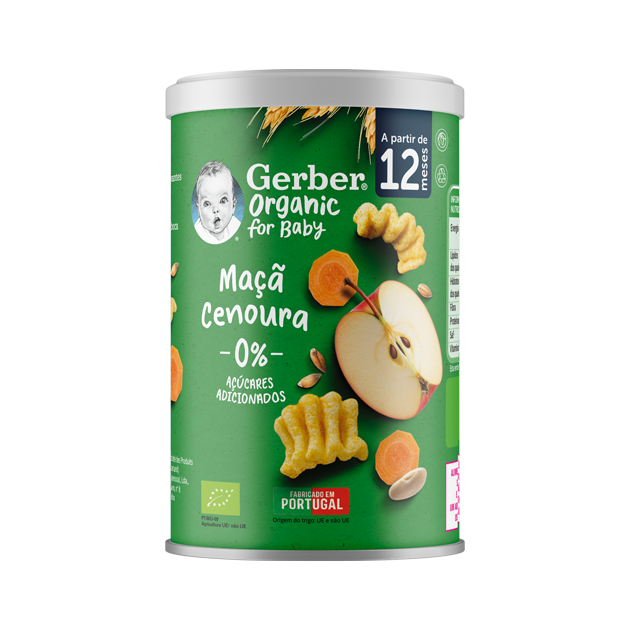 GERBER Organic Wavy Chips Maçã Cenoura 35g