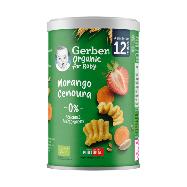 GERBER Organic Wavy Chips Morango Cenoura