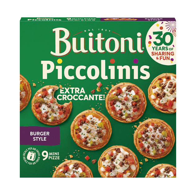 BUITONI PICCOLINIS MINI PIZZAS BURGER STYLE