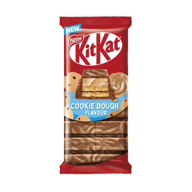 NESTLÉ KITKAT Tablete de Chocolate de Leite com sabor a Cookie Dough, recheado com bolacha 
