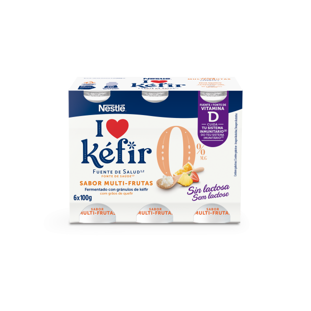Nestlé Mini Kefir 0% Multifrutas 6x100g PACKAGE
