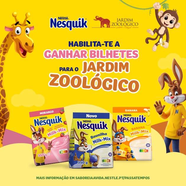 Ganha bilhetes para o Zoo com NESQUIK! 