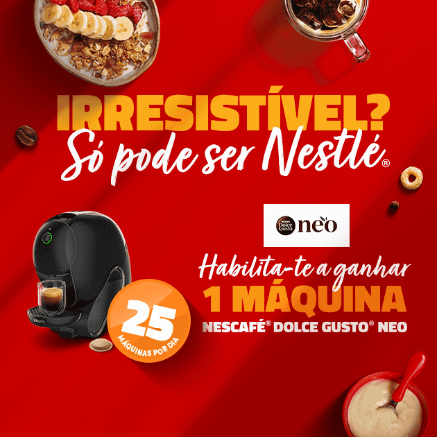 Habilita-te a ganhar 1 máquina Nescafé® Dolce Gusto® NEO®