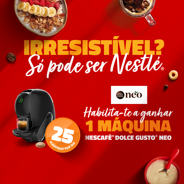 Ganha uma máquina Nescafé® Dolce Gusto® NEO®