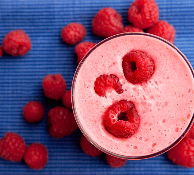 "receita milk shake framboesa"