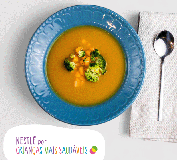 Sopa de abóbora e brócolos 