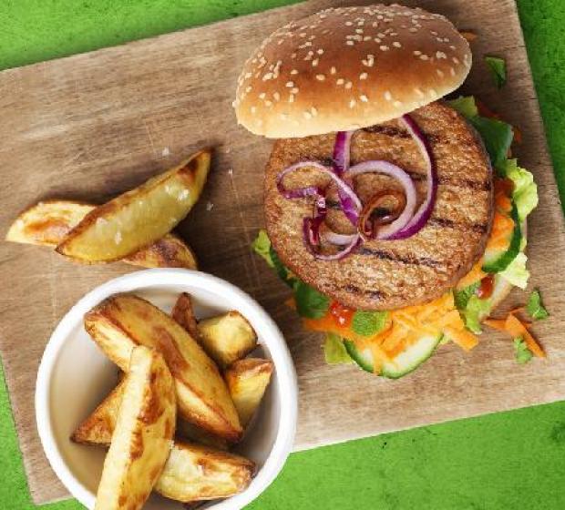 "HambÃºrguer vegetariano com erv"