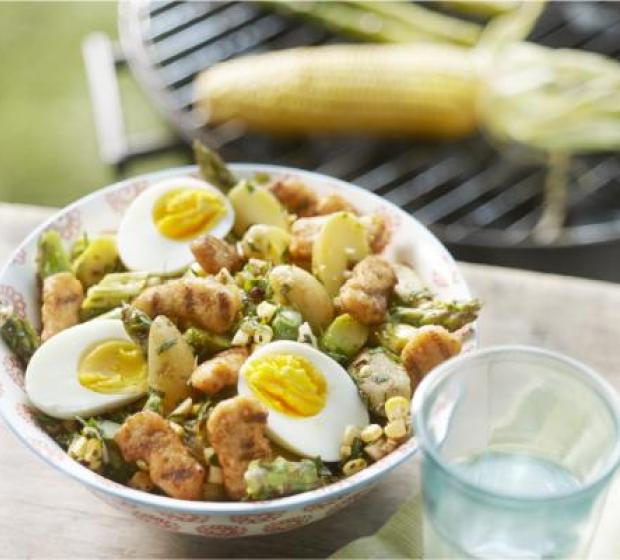 "Salada primavera com Bocaditos"