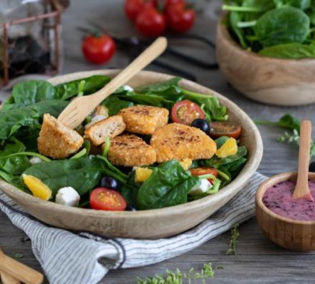 "Salada de espinafres baby com "