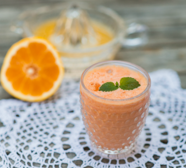 "Batido de Laranja e Cenoura"