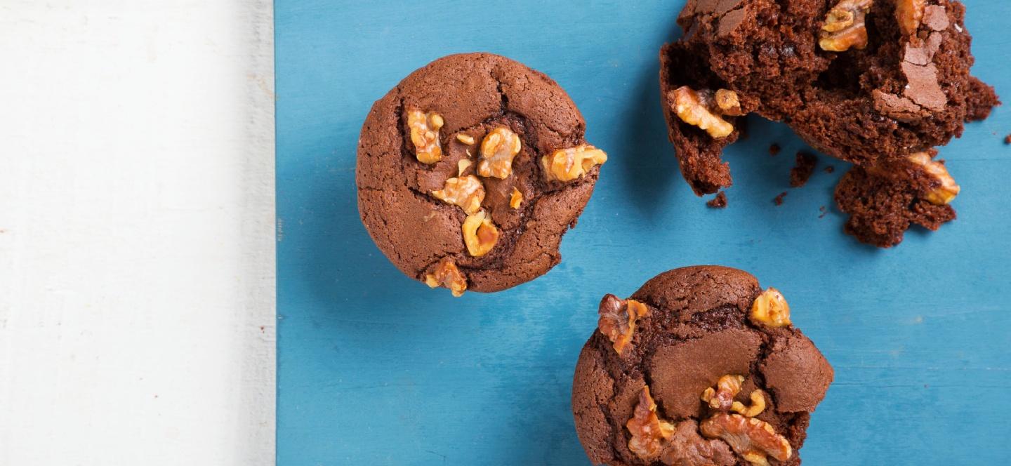Muffins Chocolate e Noz Vegan
