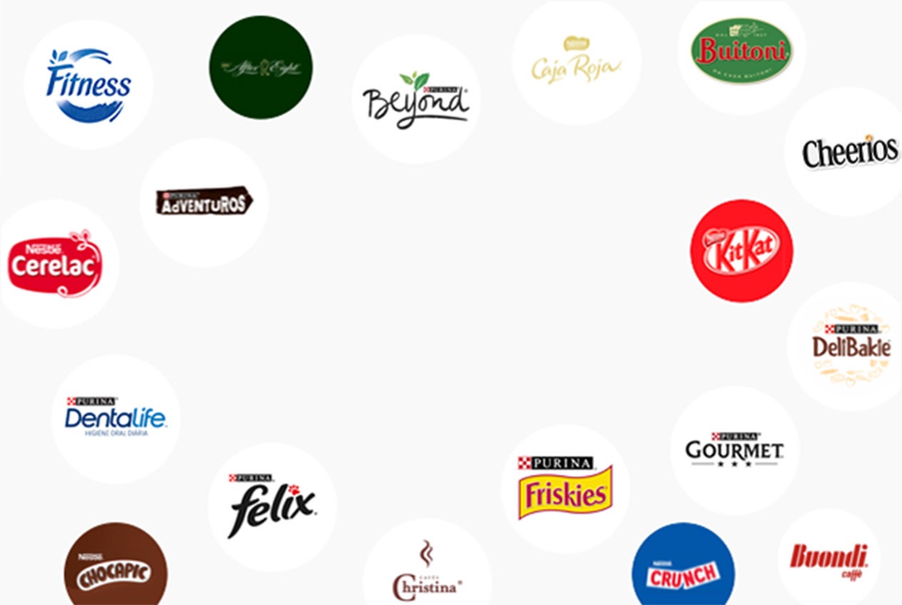 Produtos Nestlé por marcas